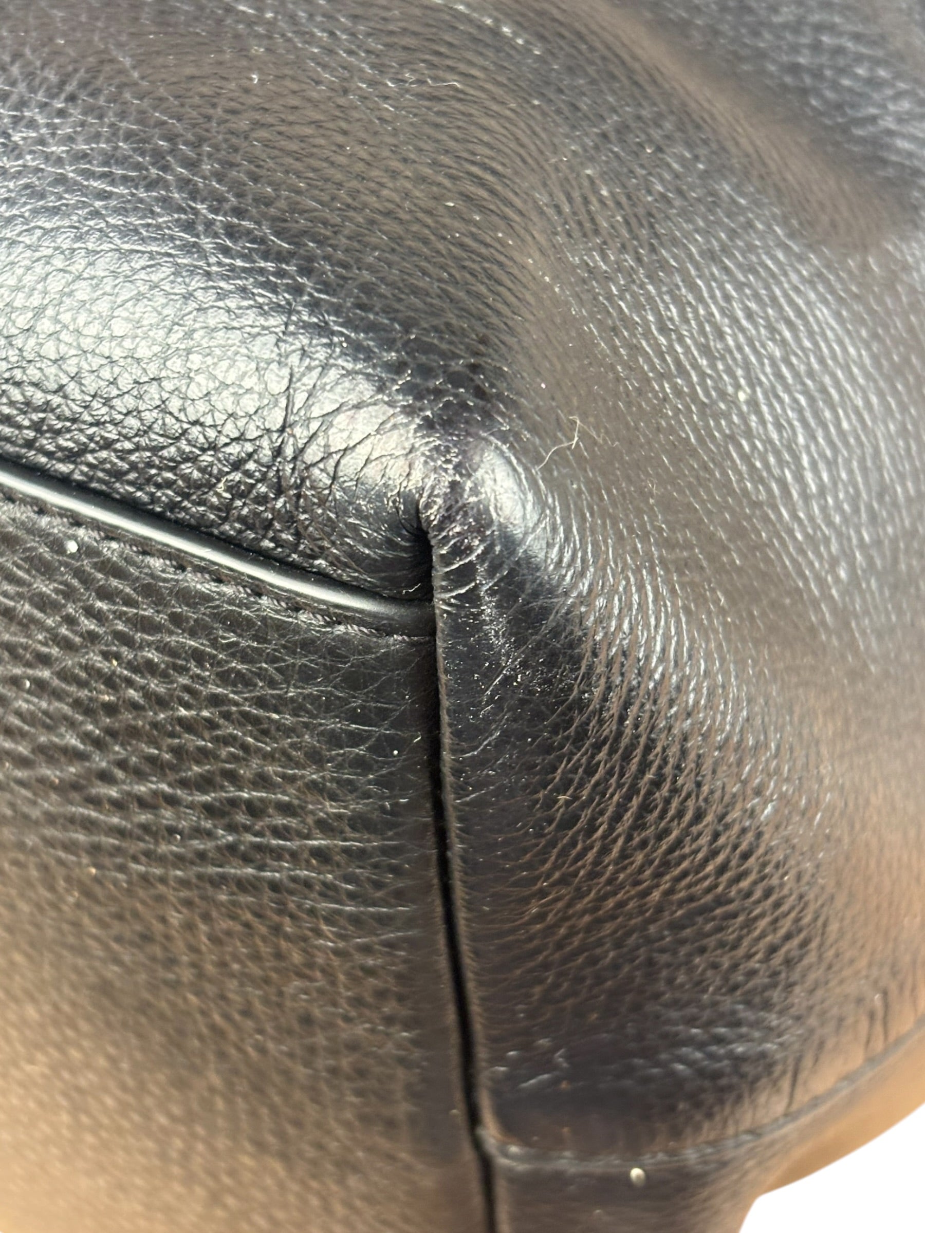 Coach Black Leather City Zip Tote Bag