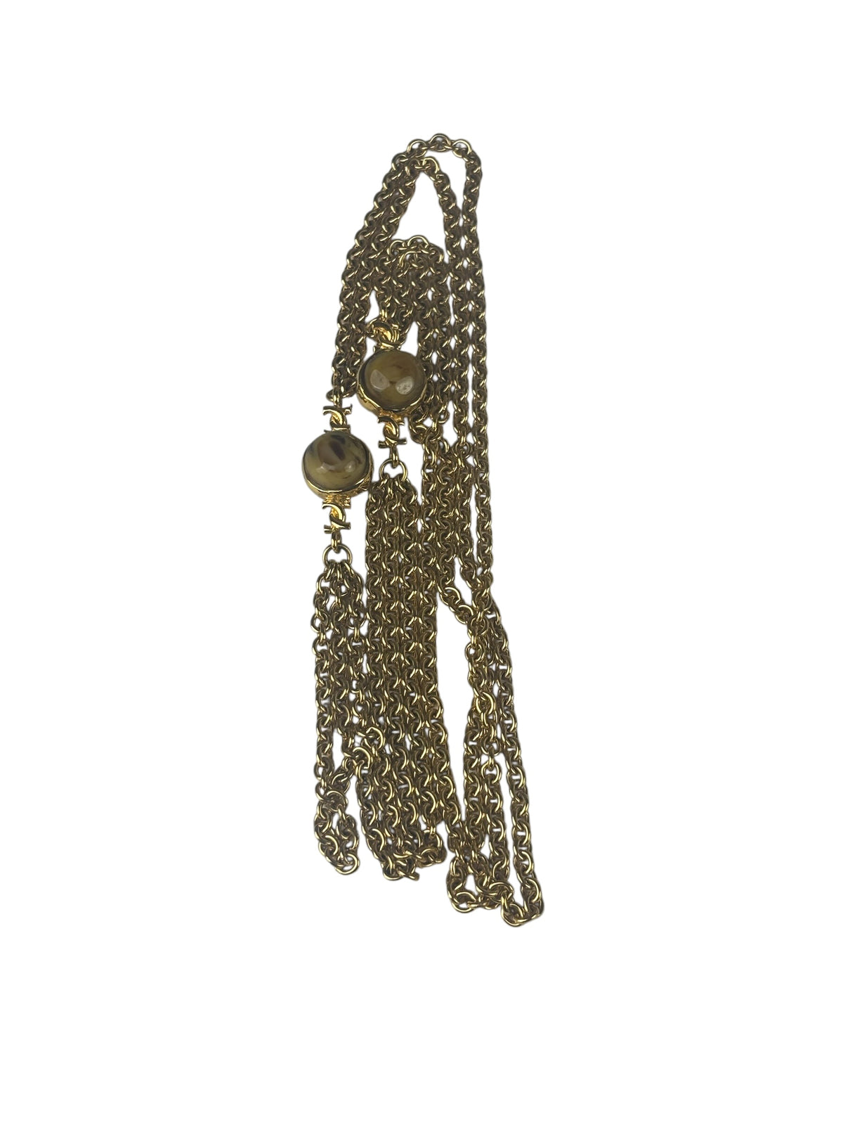 Chanel Vintage Multi-Chain Swirl Domed Ball Beads Necklaces