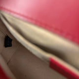 Gucci GG Red Marmont Matelasse Shoulder Bag