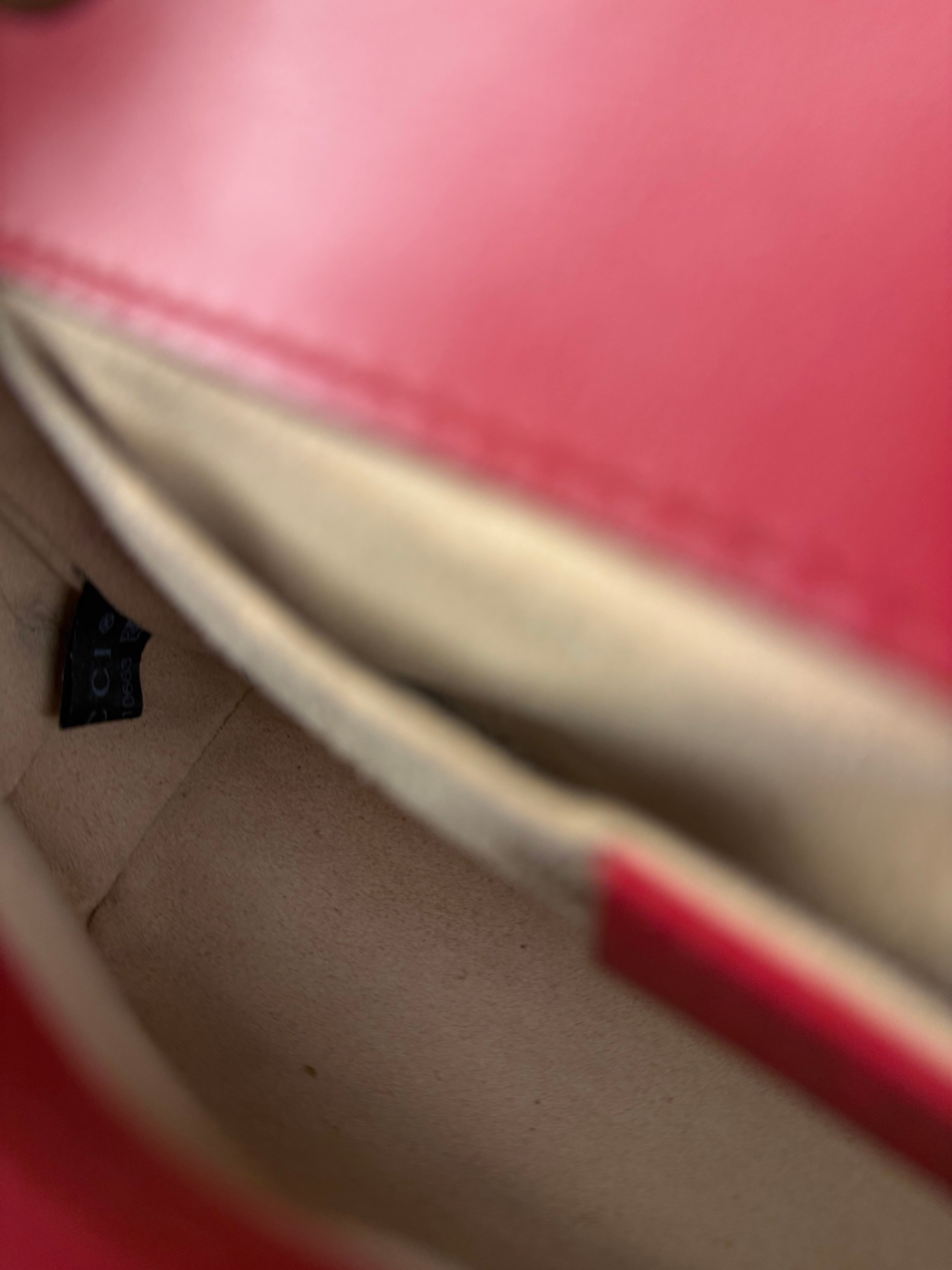 Gucci GG Red Marmont Matelasse Shoulder Bag