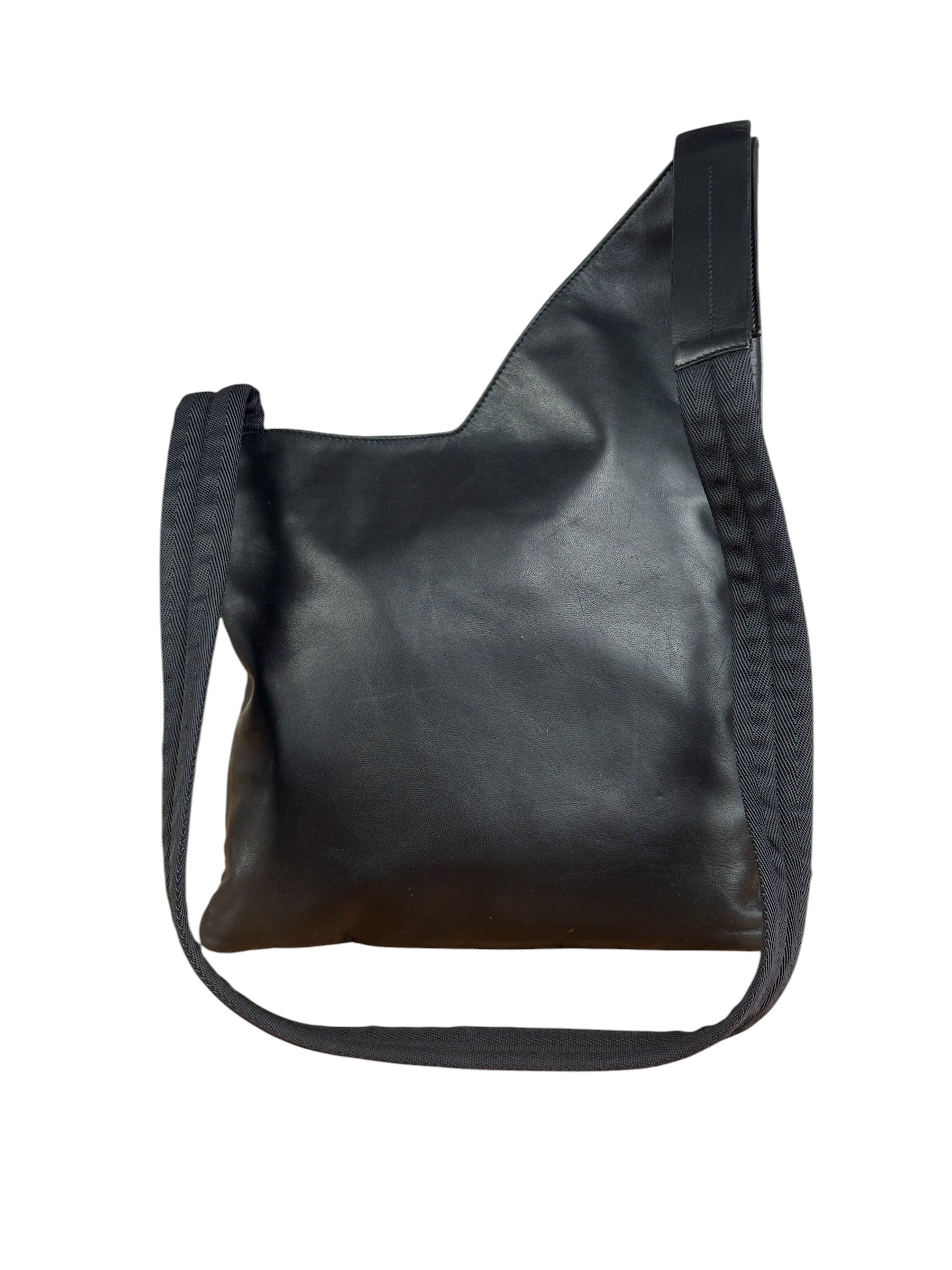 Prada Black Leather Sleek P&D Crossbody Bag