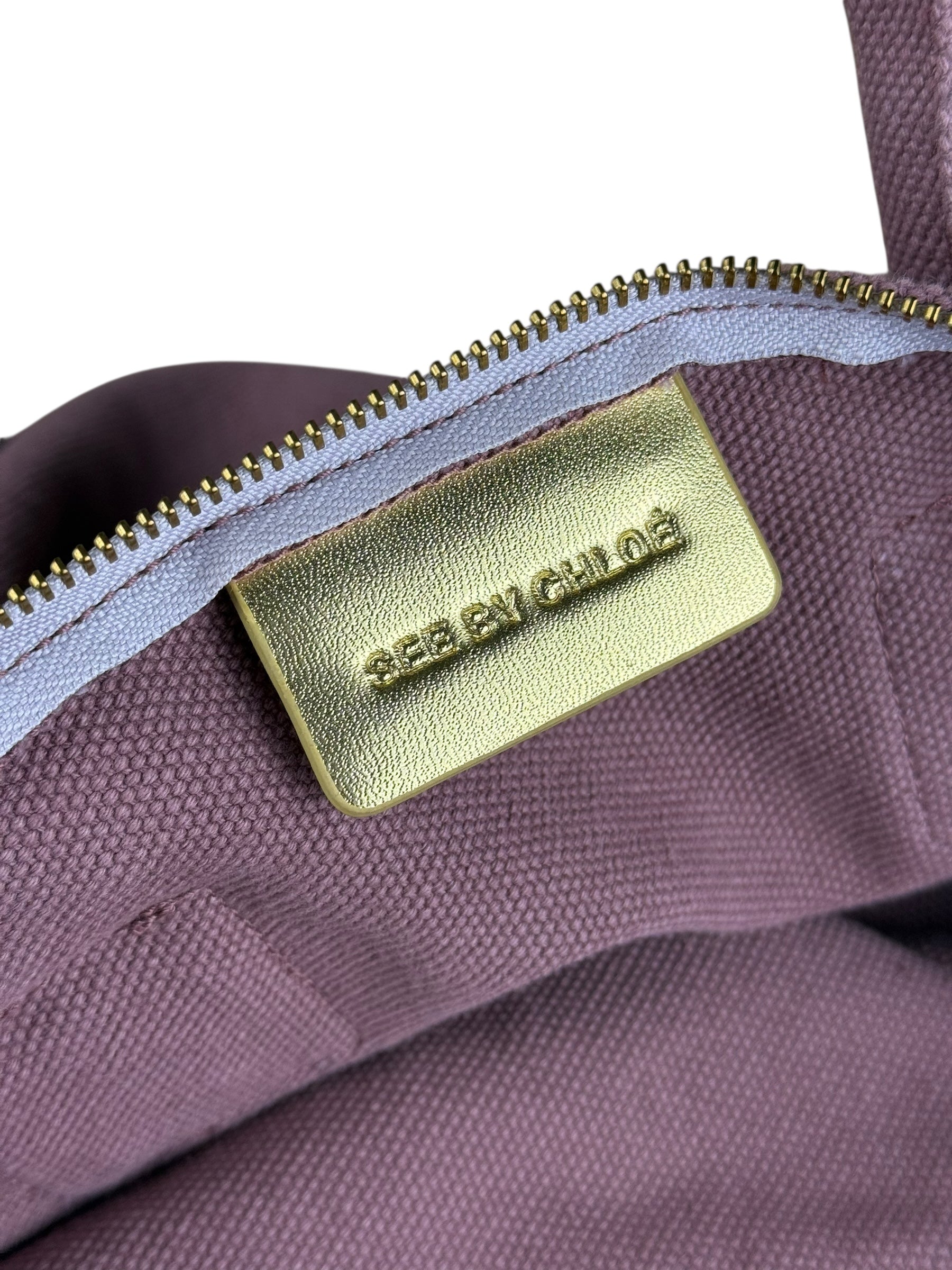 See By Chloé Purple Canvas Weekender Bag