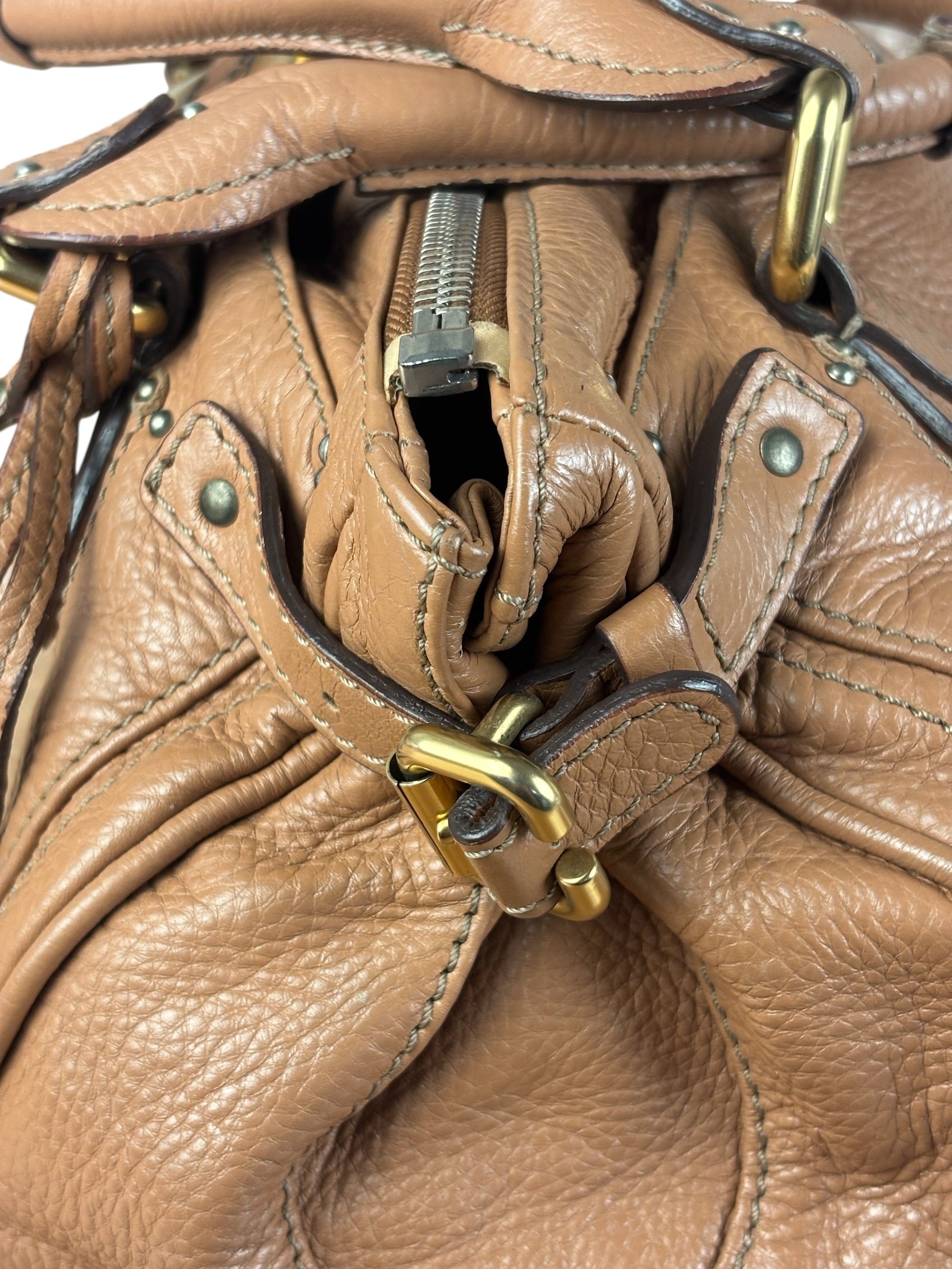 Chloe Vintage Tan Leather Paddington Shoulder Bag