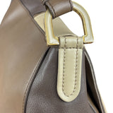 Fendi Colorblock Leather Two-Way Flap Bag
