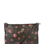 Coach Brown Leather Ranch Floral Crossbody Bag