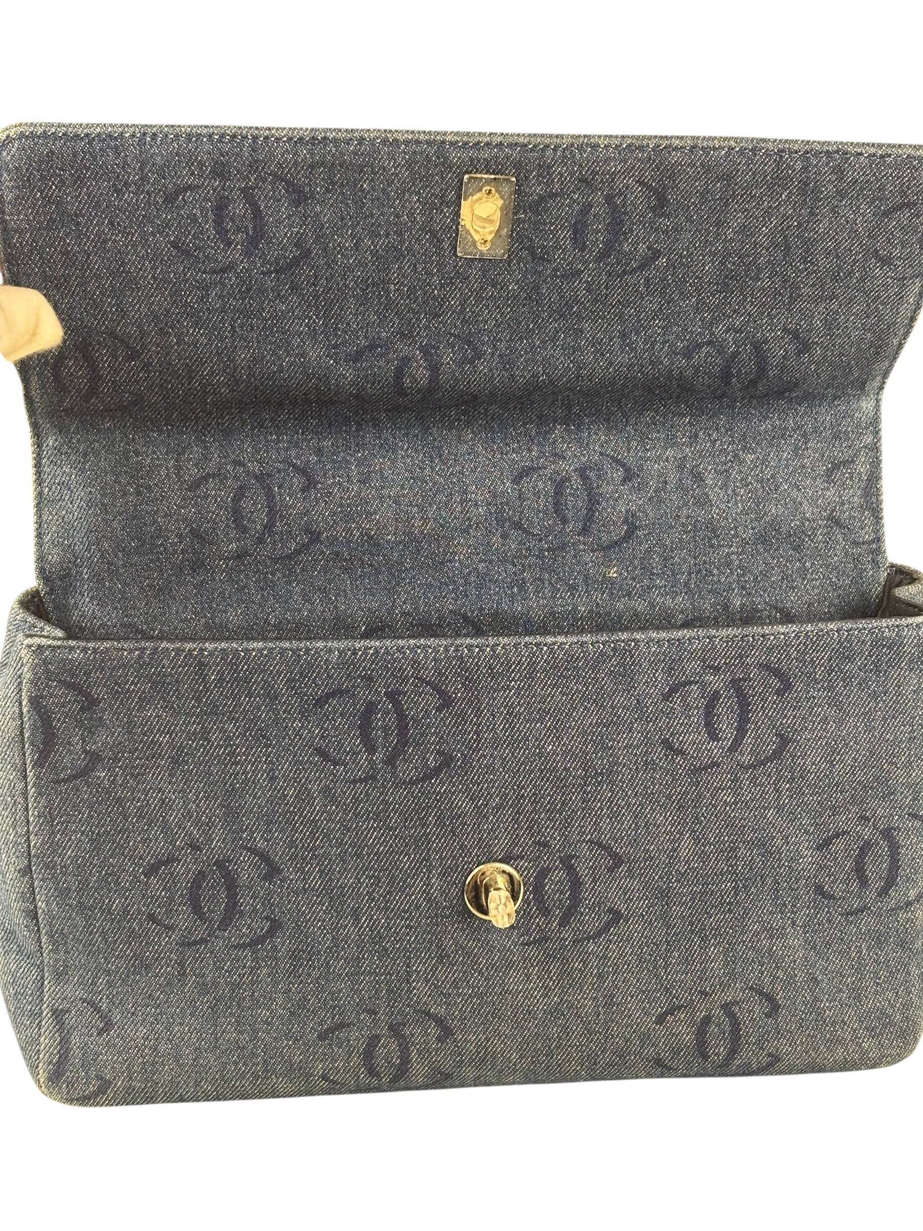 Chanel CC Denim Logo Flap Shoulder Bag 2002