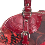 Coach Red Leather Patchwork Handbag