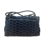 Bottega Veneta Vintage Blue Leopard Chenille Shoulder/Hand Bag