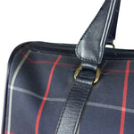 Burberry Blue Nova Check Vintage Boston Bag