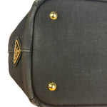 Prada Vintage Black Canvas Canapa Tote