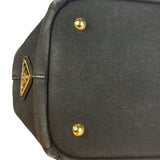 Prada Vintage Black Canvas Canapa Tote