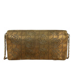 Chanel 2002 Gold Retro Tale East West Chain Flap