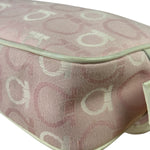 Ferragamo Pink Canvas Gancini Shoulder Bag