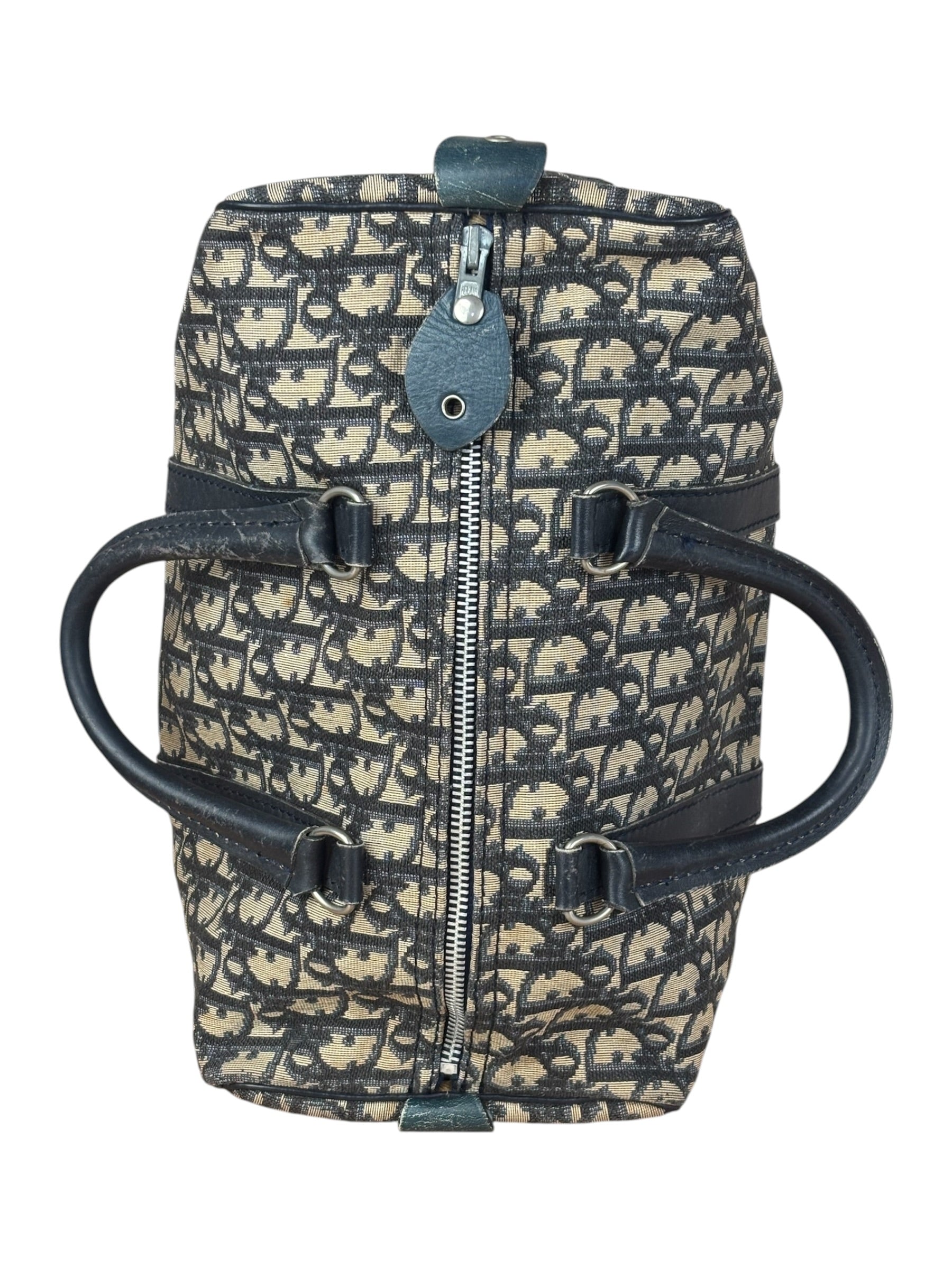 Christian Dior Canvas Monogram Trotter Mini Boston Hand Bag