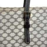 Celine White Macadam Coated Canvas Tote Bag