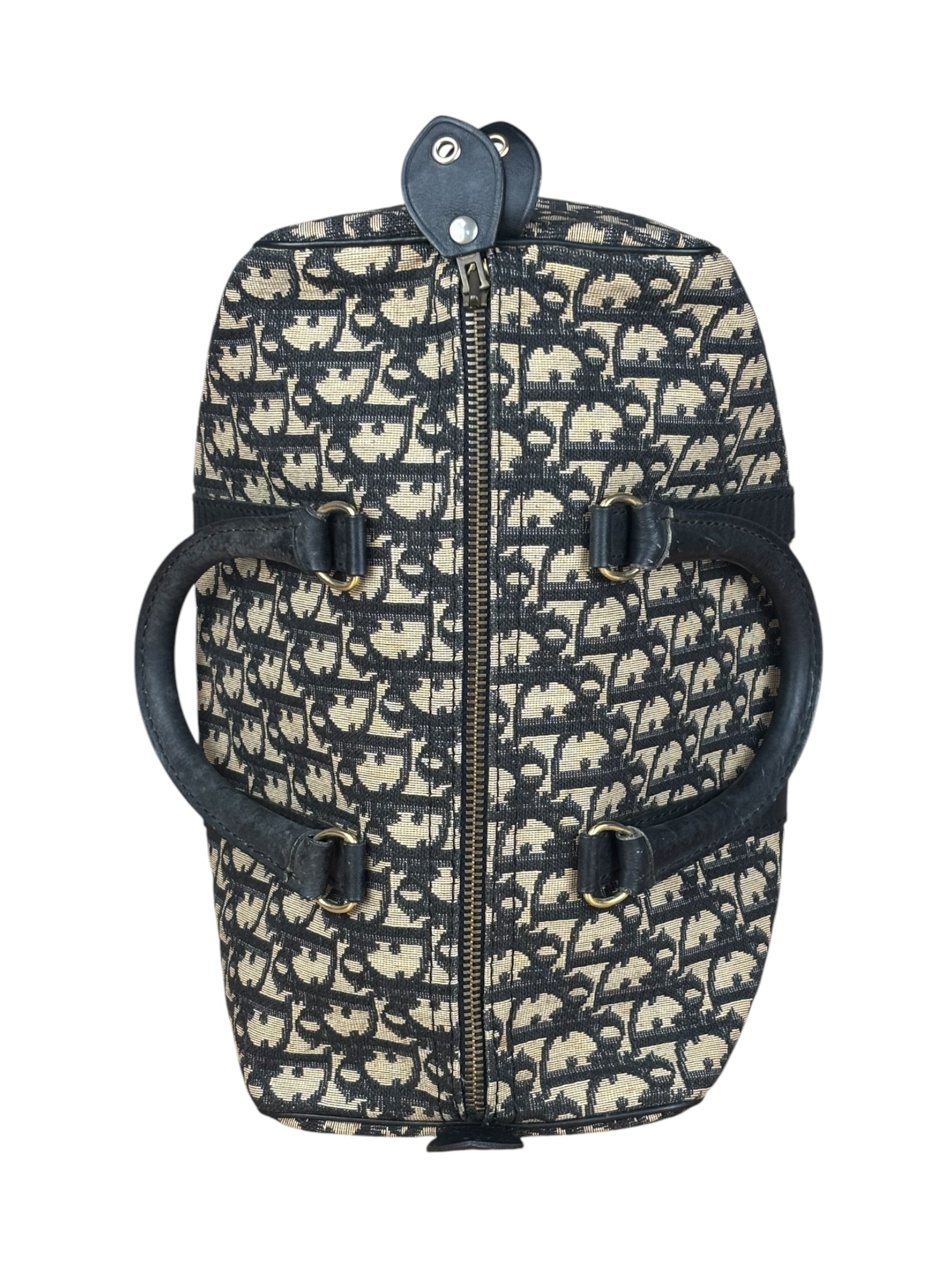 Christian Dior Vintage Navy Trotter Boston Bag