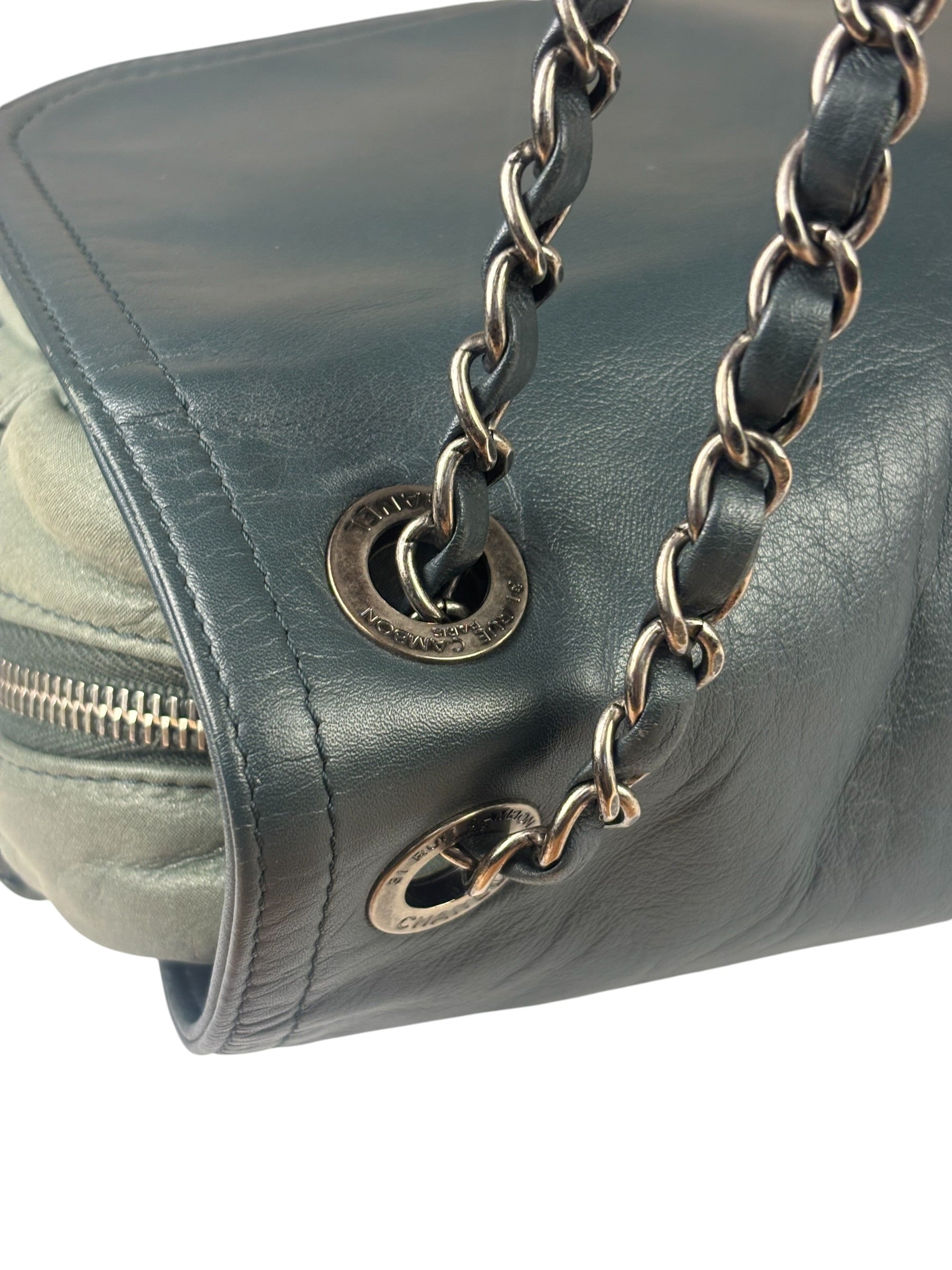 Chanel Sage Green Quilted Leather Flap Bag 2011