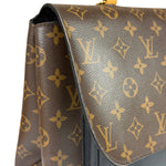 Louis Vuitton Black Leather/ Monogram Marignan 2Way Bag