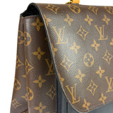 Louis Vuitton Black Leather/ Monogram Marignan 2Way Bag