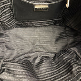 Prada Black/Burgundy Leather Shoulder Tote