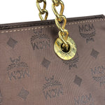 MCM Brown Nylon/Leather Visetos Monogram Shoulder/Tote Bag