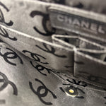 Chanel Black Nylon Chocolate Bar Chain Flap Bag 2002