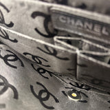 Chanel Black Nylon Chocolate Bar Chain Flap Bag 2002