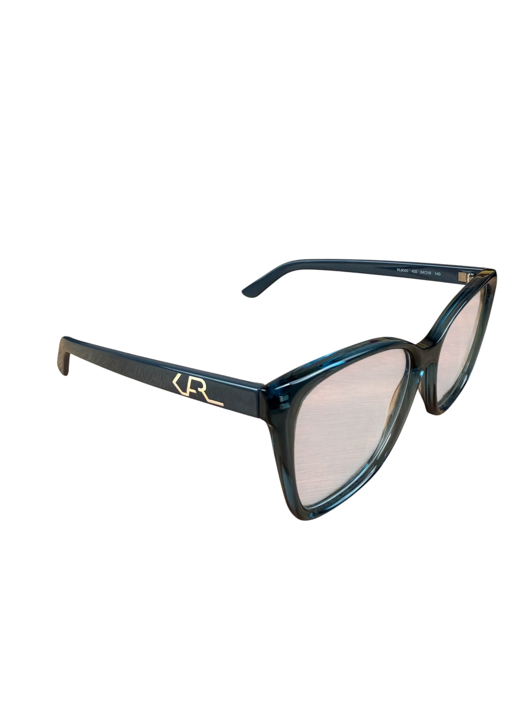 Karl Lagerfeld Transparent Petrol Blue Eye-Glass Frame RX