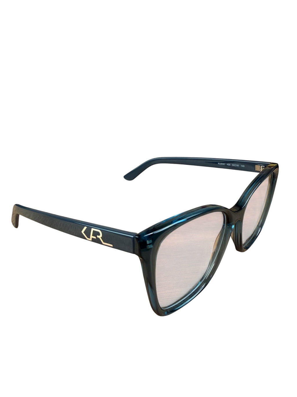 Karl Lagerfeld Transparent Petrol Blue Eye-Glass Frame RX