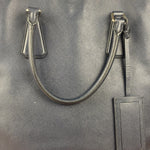 Prada Navy Blue Saffiano Leather Vertical Tote Bag