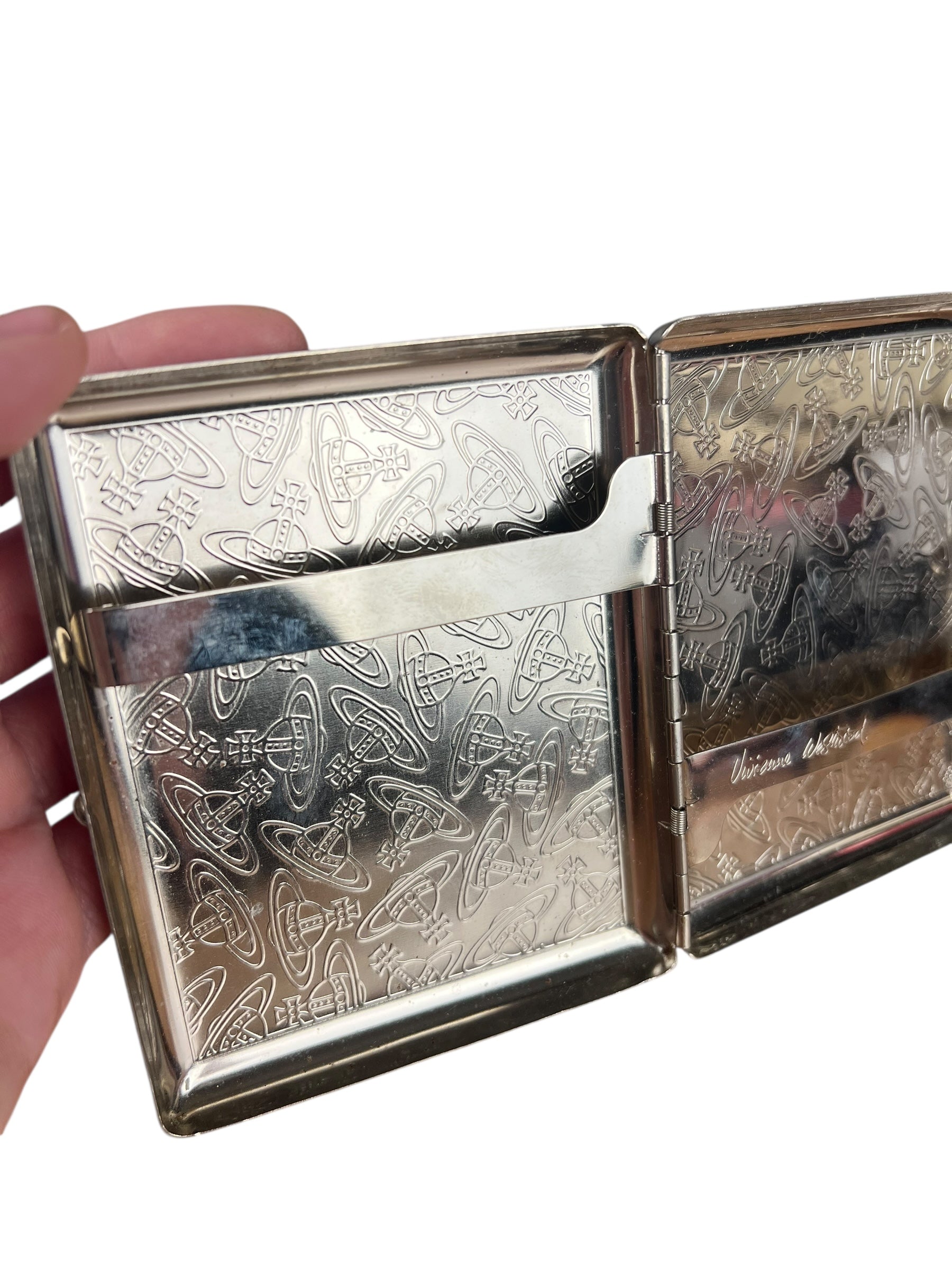 Vivienne Westwood Metal Slim Orb Silver Case