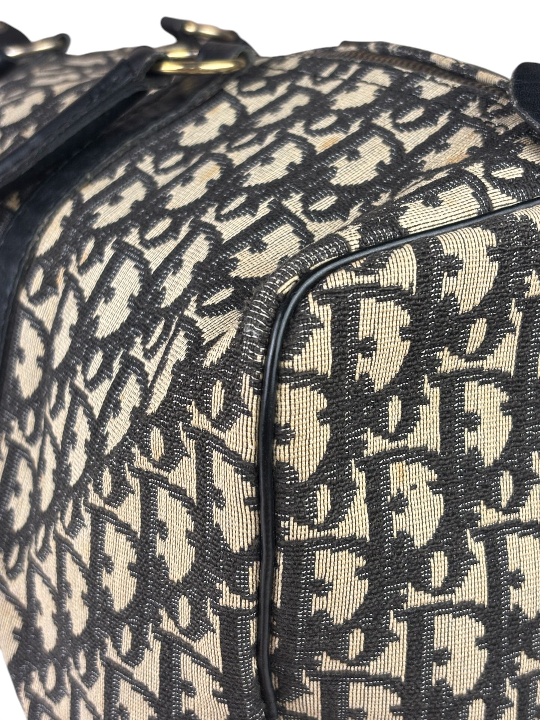 Christian Dior Vintage Black Trotter Boston Bag