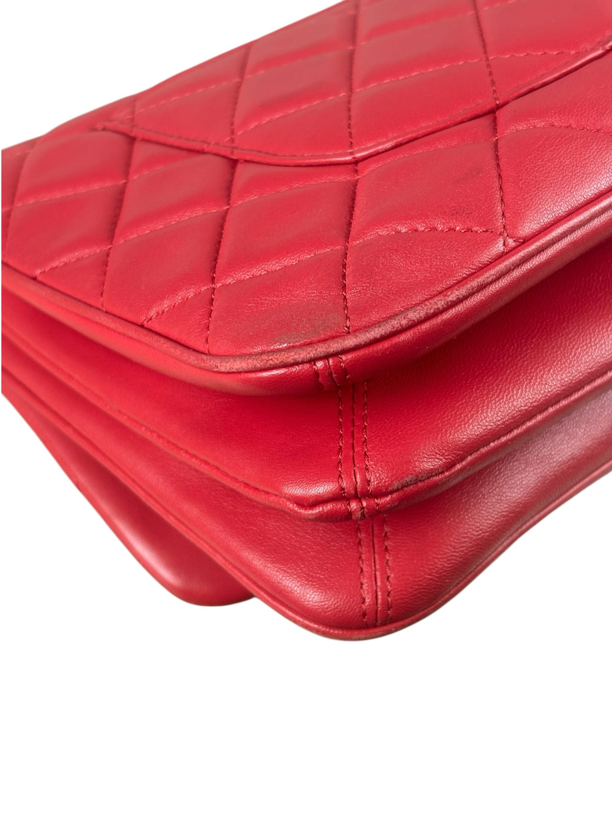 Chanel Coral Pink Quilted Lambskin Accordion Flap Bag 2014