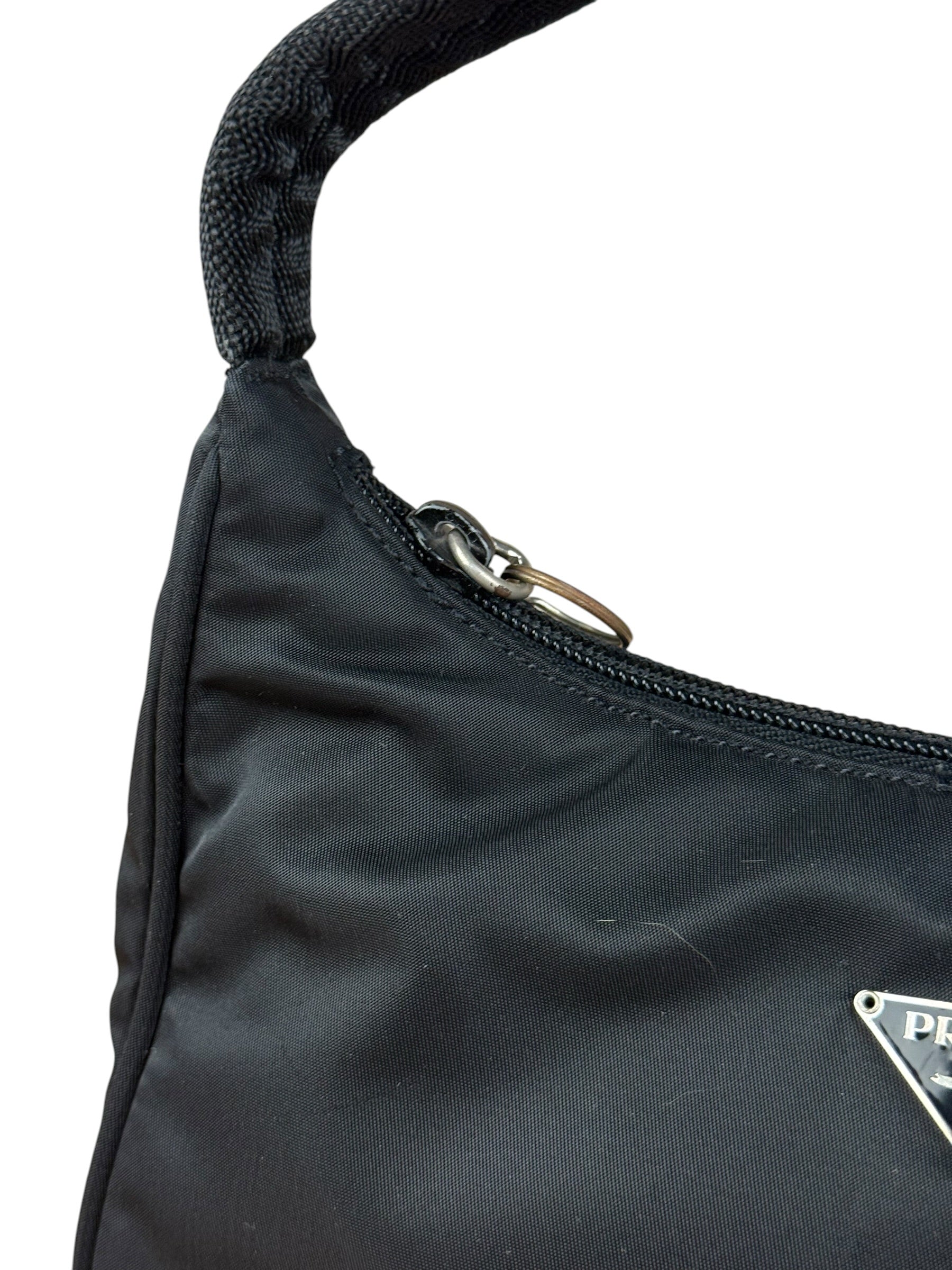 Prada Vintage Black Nylon Pochette