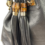 Gucci Black Leather Indy Hobo Bag