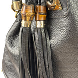 Gucci Black Leather Indy Hobo Bag