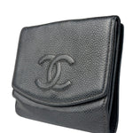 Chanel Navy Blue Leather Caviar Wallet