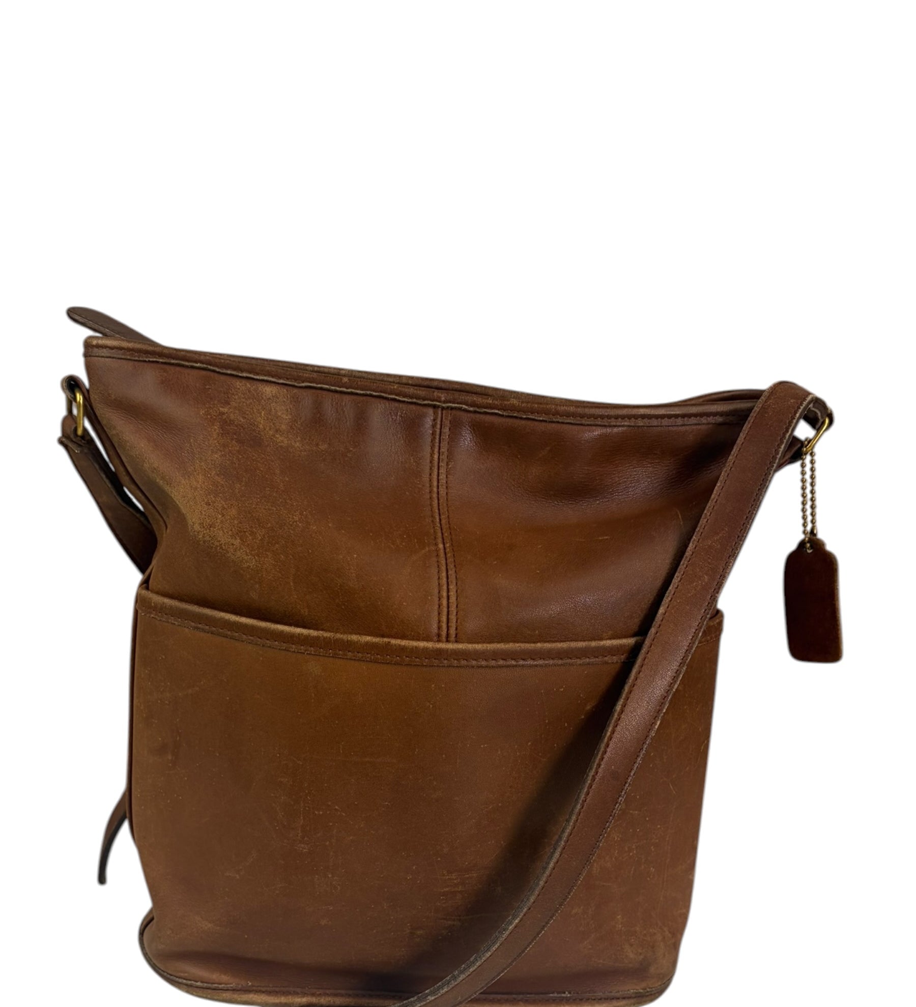 Coach Vintage Brown Leather Legacy Zip Crossbody Bag