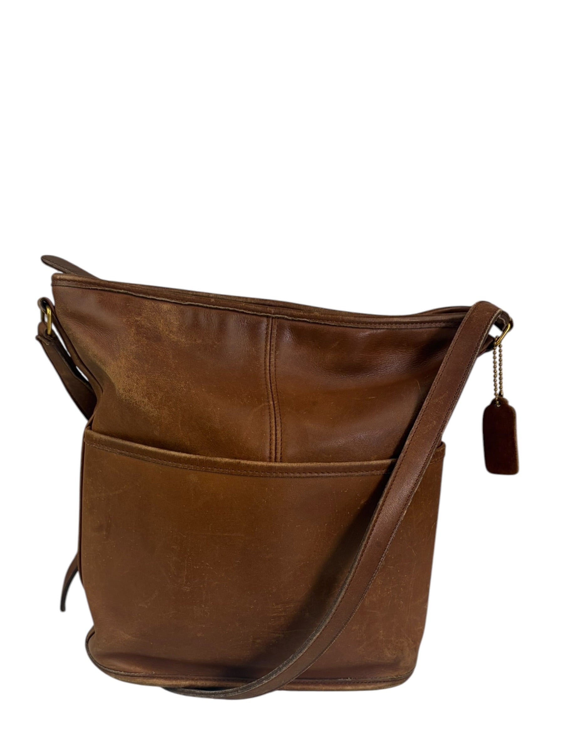 Coach Vintage Brown Leather Legacy Zip Crossbody Bag
