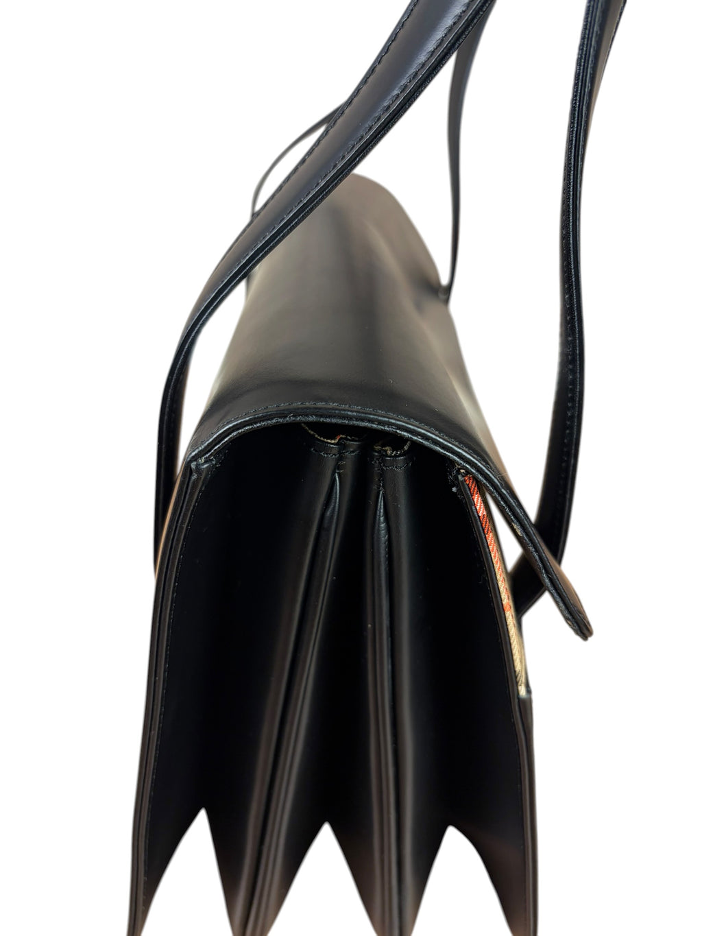 Burberry Black Leather Shadow Horse Nova Check Handbag