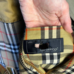Burberry Vintage Grey Check Lined Coat
