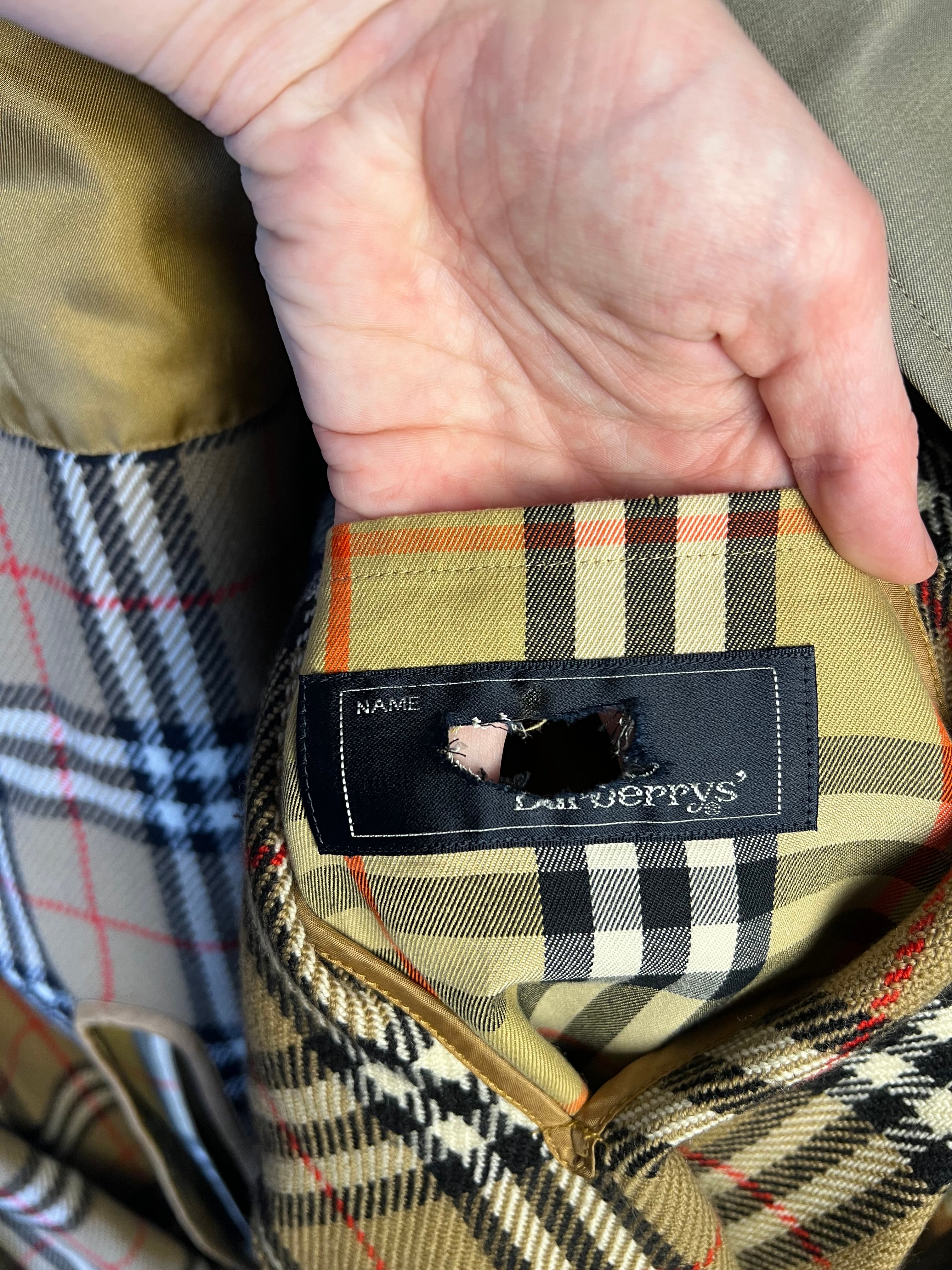 Burberry Vintage Grey Check Lined Coat