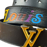 Louis Vuitton Black New Wave Belt