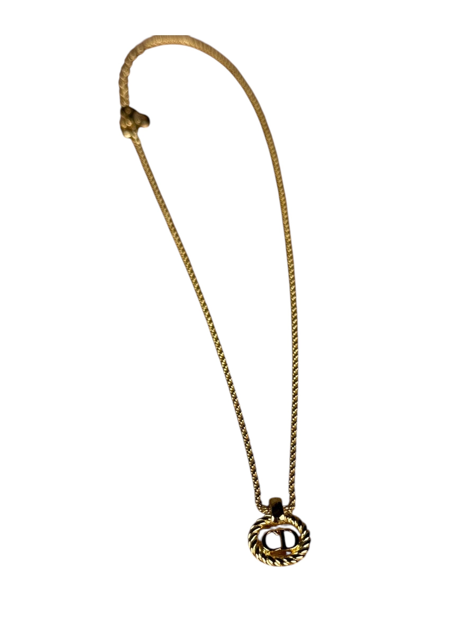 Christian Dior CD Logo Necklace