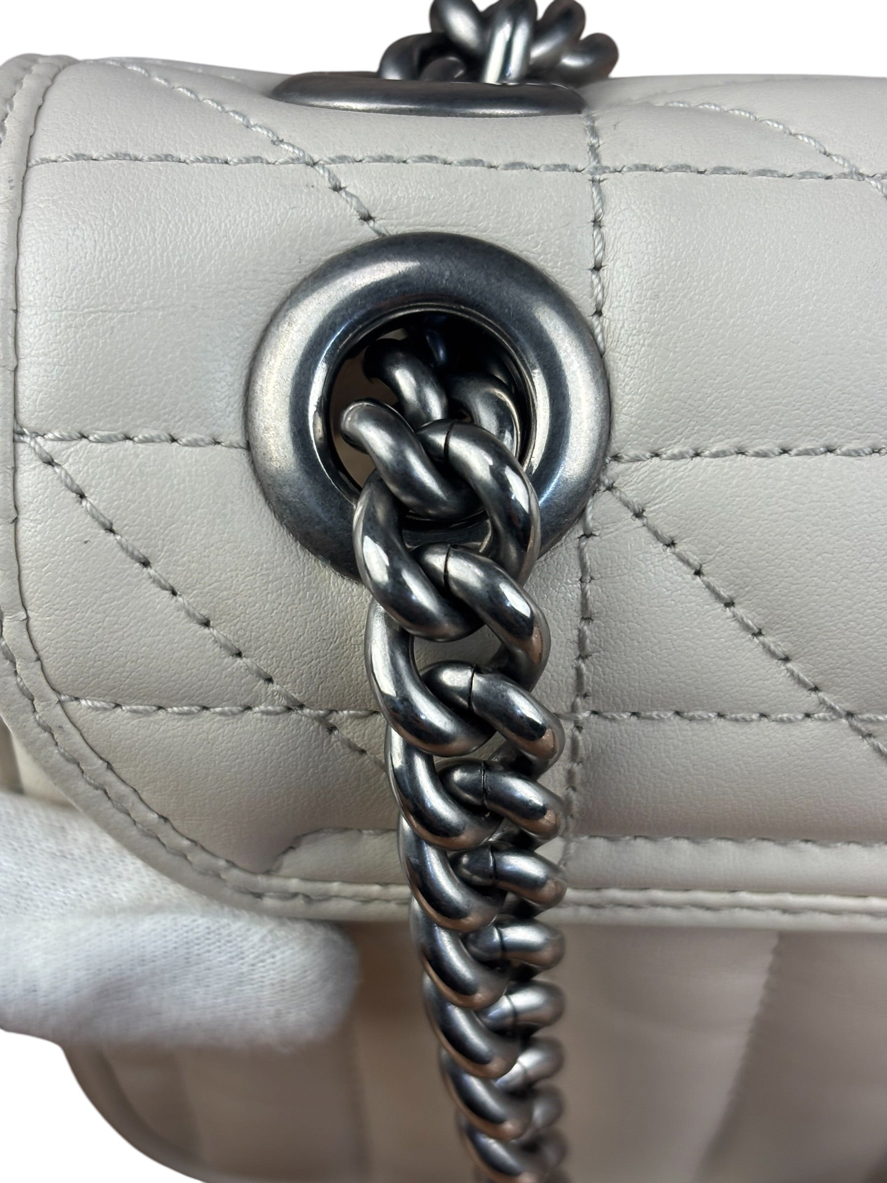 Gucci GG Marmont White Matelasse Bag