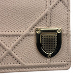 Christian Dior Nude Pink Leather Card Holder