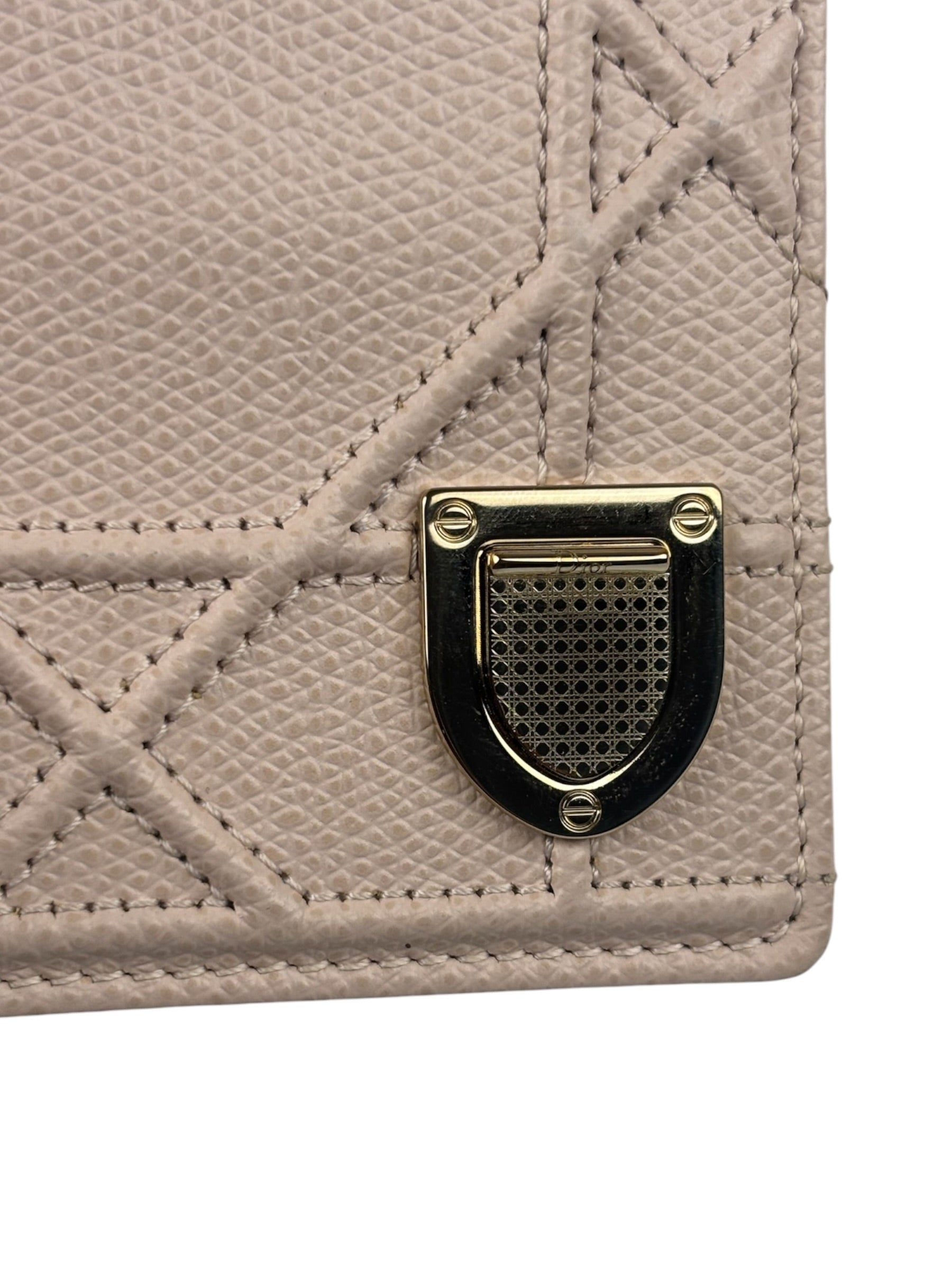 Christian Dior Nude Pink Leather Card Holder