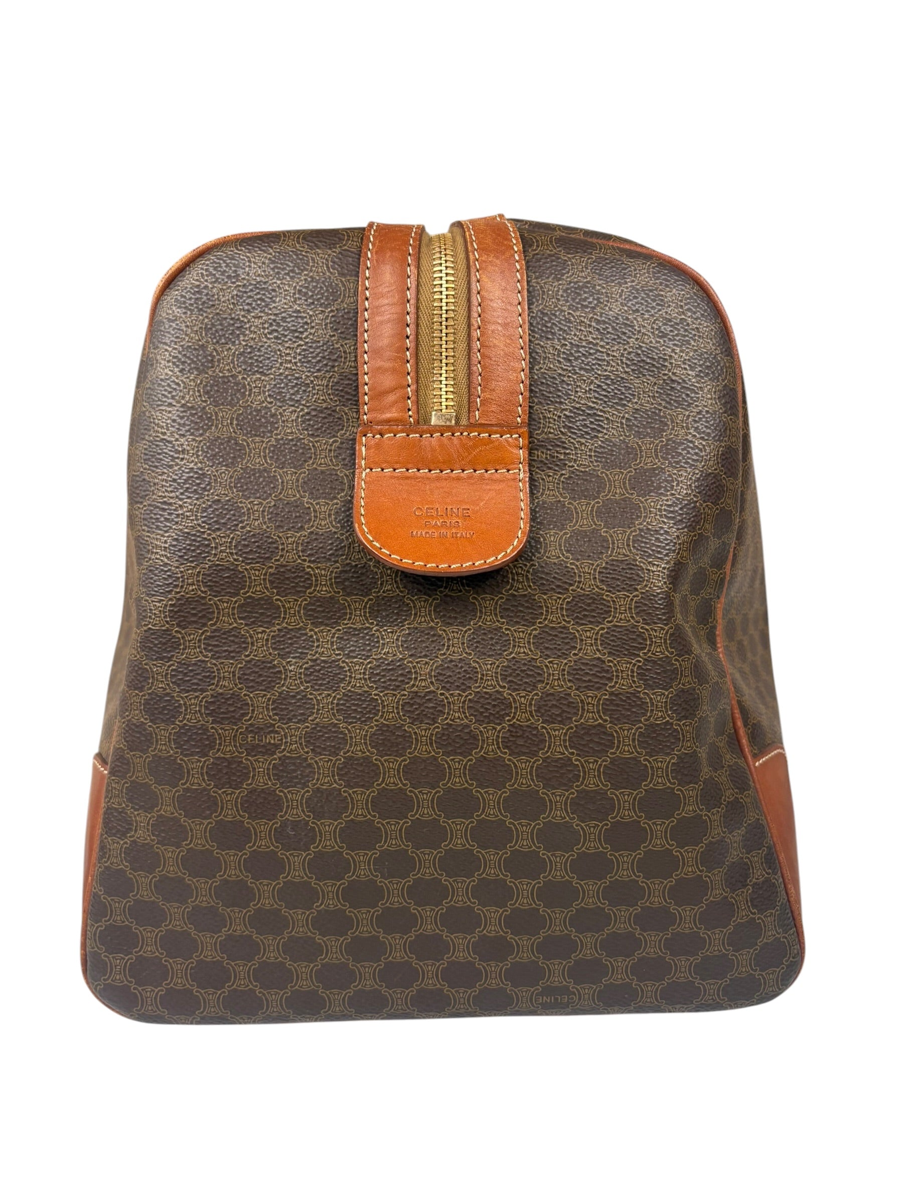 Celine Vintage Macadam Weekender Boston Bag