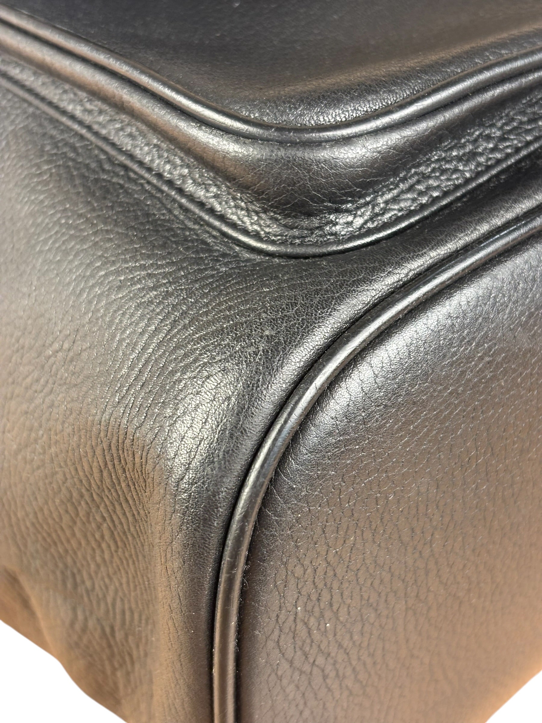 MCM Vintage Black Leather Studded Drawing Backpack