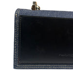 Alexander McQueen Denim Jeweled Knuckle Shoulder Bag